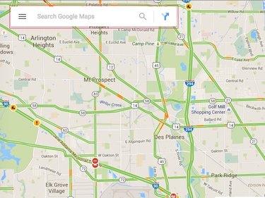Map search and menu