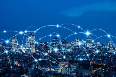 Wireless communication network concept. IoT(Internet of Things). ICT(Information Communication Technology).